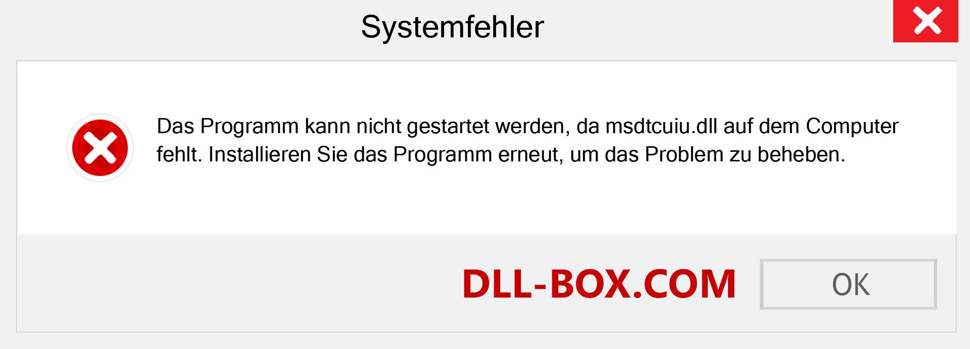 msdtcuiu.dll-Datei fehlt?. Download für Windows 7, 8, 10 - Fix msdtcuiu dll Missing Error unter Windows, Fotos, Bildern