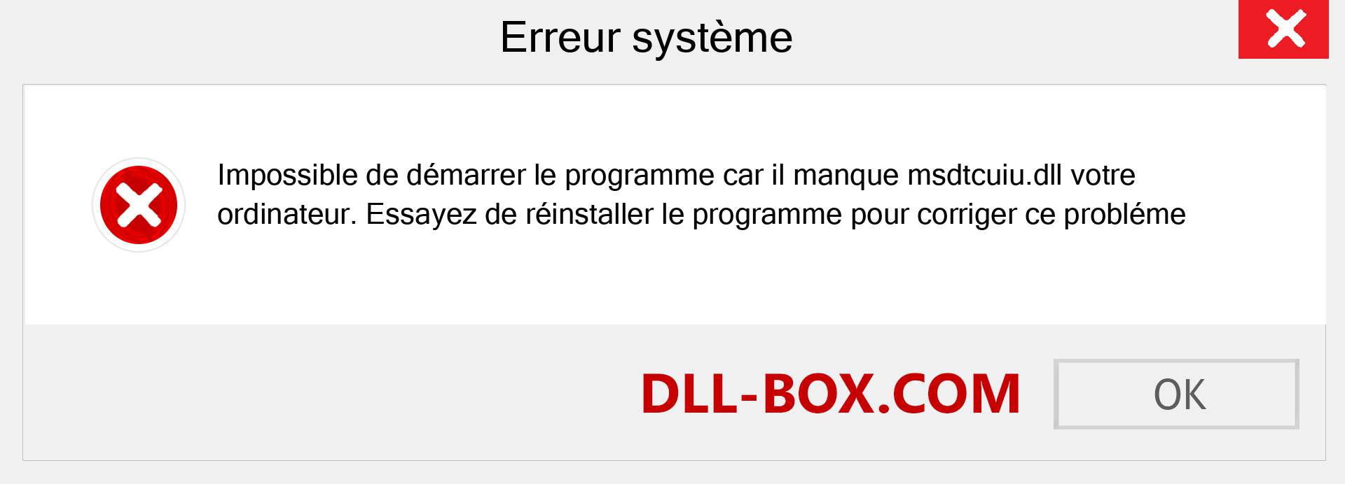 Le fichier msdtcuiu.dll est manquant ?. Télécharger pour Windows 7, 8, 10 - Correction de l'erreur manquante msdtcuiu dll sur Windows, photos, images